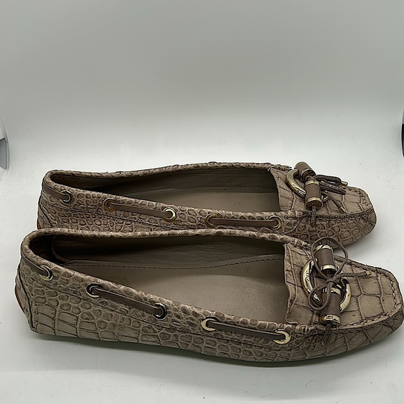 Christian Dior Tan Snakeskin Print Leather Ballet Flats Shoes **Sz 40/US 10** - Picture 3 of 11